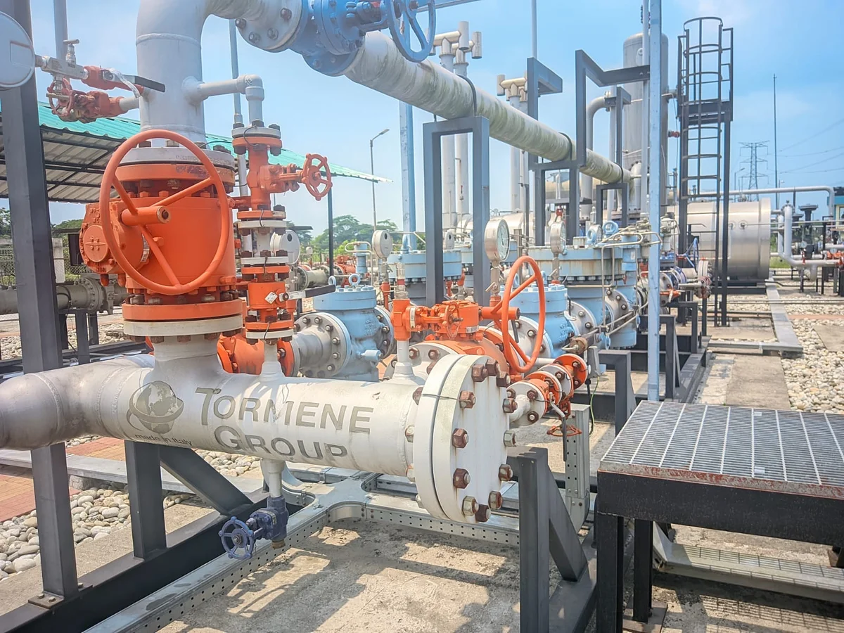 Gas regulator metering station installed for SGCL at Bhola