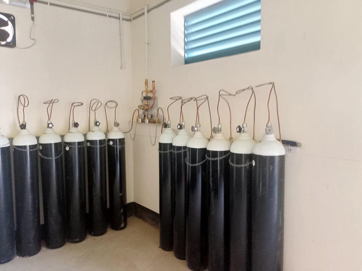 Oxygen manifold room at upazila health complex