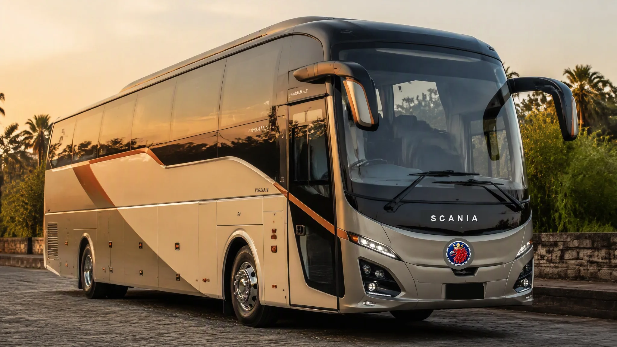 Bangladesh's first luxury bus body, designed and built by NSP for Scania